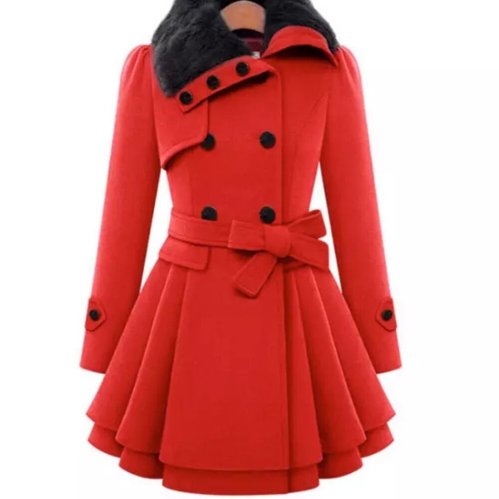 Red Dress jacket with pockets